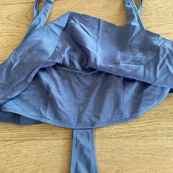 Shay Todd One Piece Cutout Swimsuit Blue Large - Picture 3 of 6